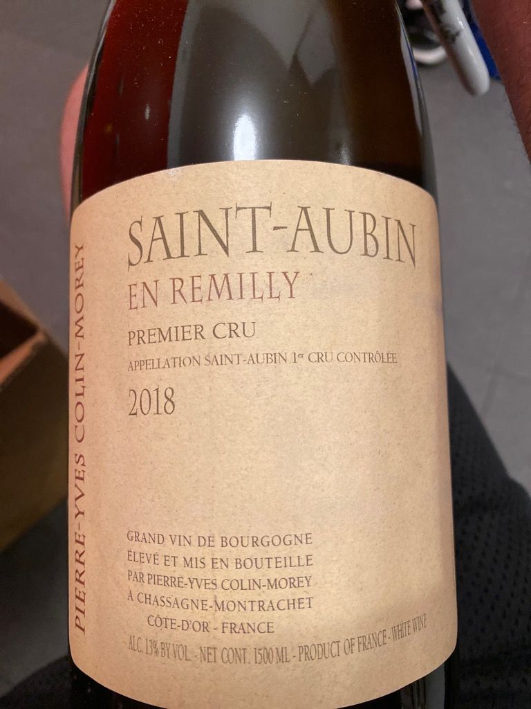 2018 Pierre-Yves Colin-Morey Saint-Aubin 1er Cru En Remilly