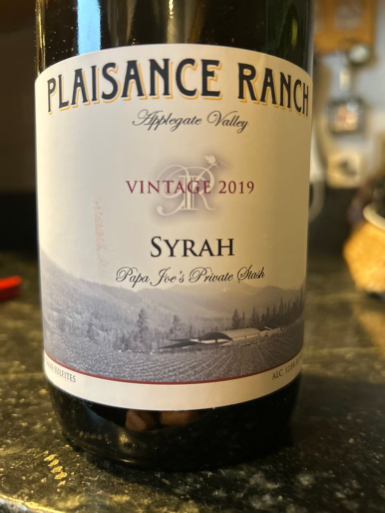 2018 Plaisance Ranch Syrah, USA, Oregon, Southern Oregon, Applegate