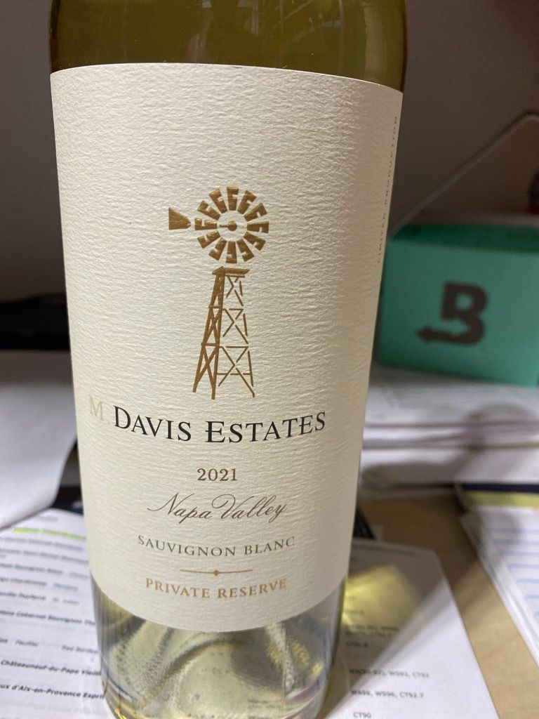 2021 Davis Estates Sauvignon Blanc Private Reserve, USA, California, Napa Valley, Rutherford