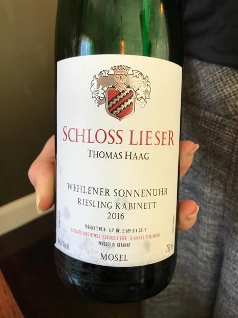2016 Schloss Lieser Wehlener Sonnenuhr Riesling Kabinett, Germany ...
