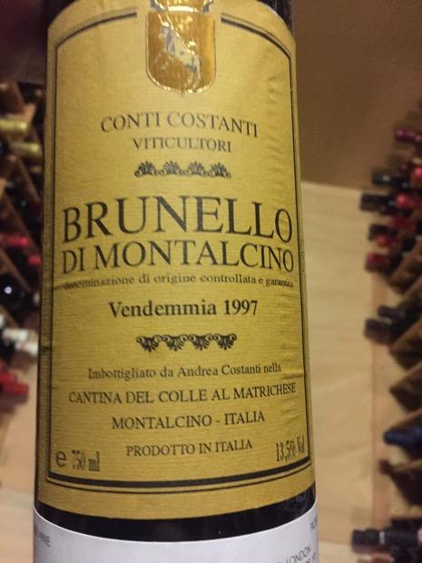 1997 Conti Costanti Brunello di Montalcino Riserva, Italy, Tuscany ...