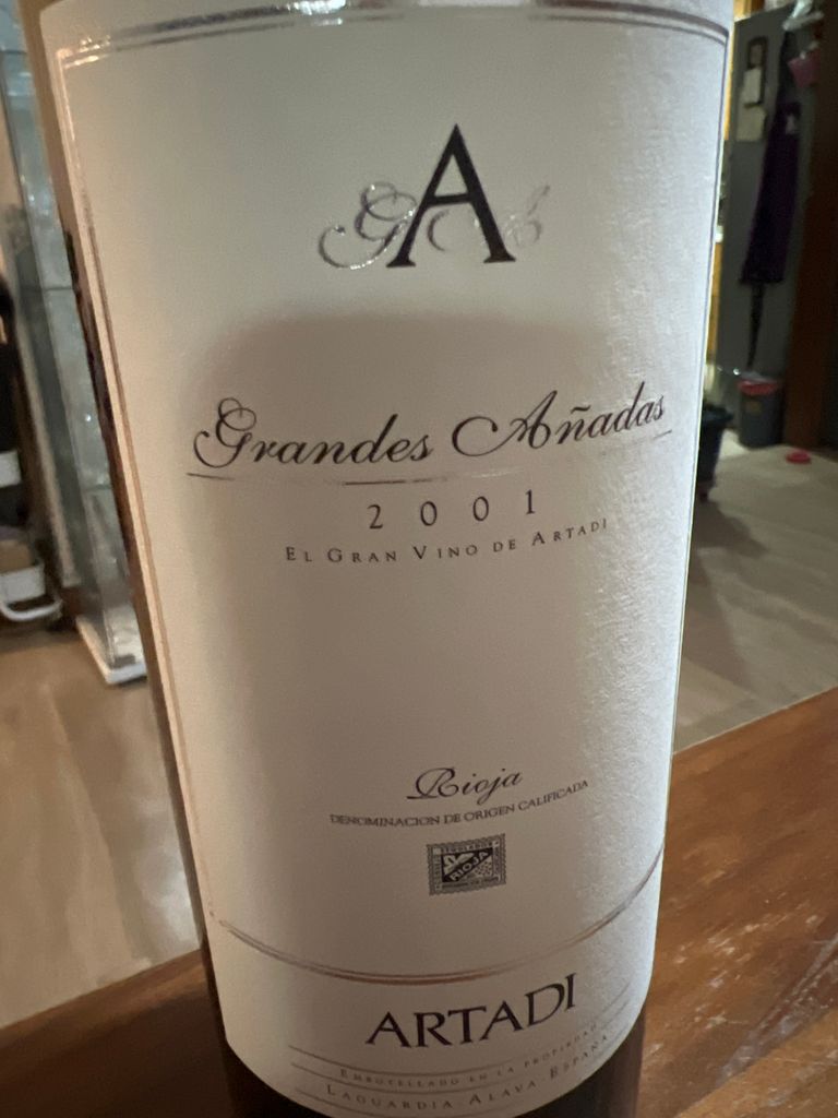 2001 Artadi Rioja Grandes Añadas, Spain, La Rioja, La Rioja Alavesa ...