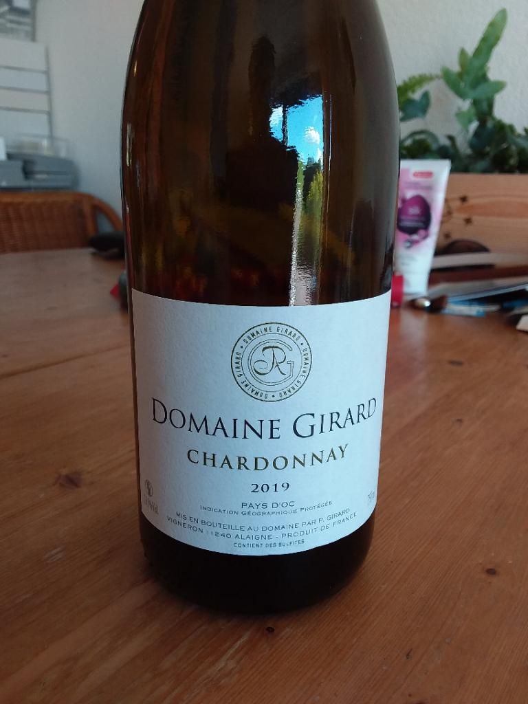 2020 Domaine Girard Chardonnay Vin de Pays d'Oc, France, Languedoc Roussillon, Vin de Pays d'Oc