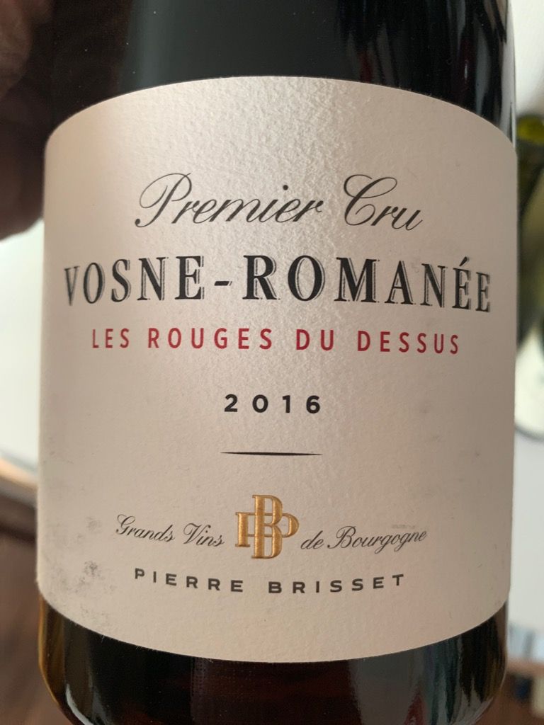 2016 Maison Pierre Brisset Vosne-Romanée 1er Cru Les Rouges Du Dessus ...