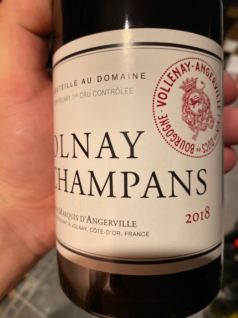 2018 Domaine Marquis d'Angerville Volnay 1er Cru Champans