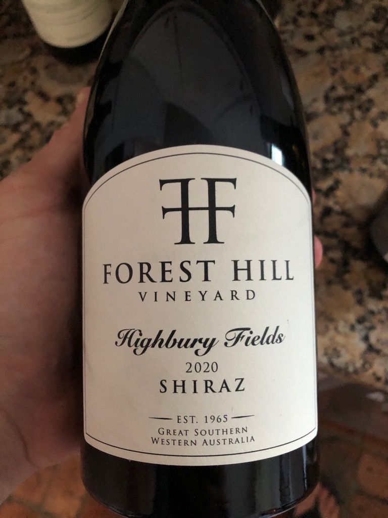 2020 Forest Hill Vineyard Shiraz Highbury Fields, Australia, Western