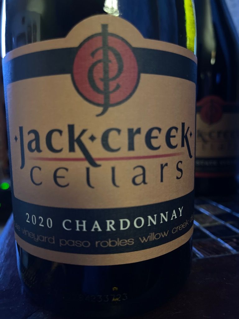 2020 Jack Creek Cellars Chardonnay Kruse Vineyards, USA, California ...