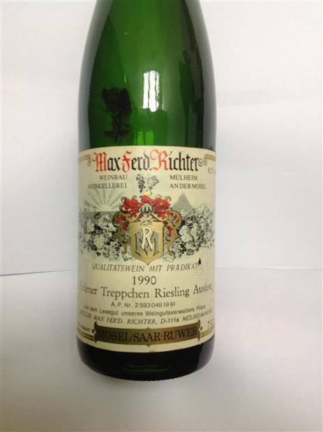 1990 Weingut Max Ferd Richter Erdener Treppchen Riesling Auslese 