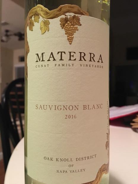 2016 Materra Sauvignon Blanc, USA, California, Napa Valley, Oak Knoll ...