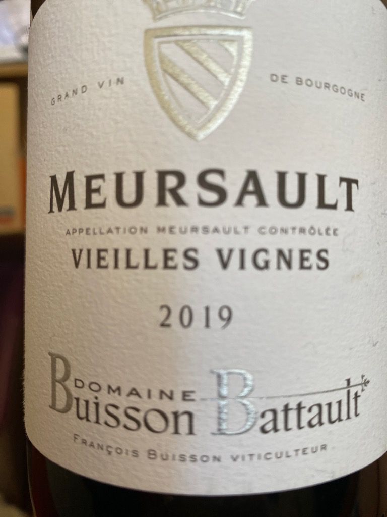 2019 Domaine BuissonBattault Meursault Vieilles Vignes, France