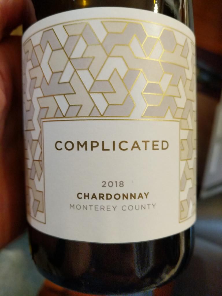 2018 Complicated Chardonnay, USA, California, Central Coast, Monterey ...