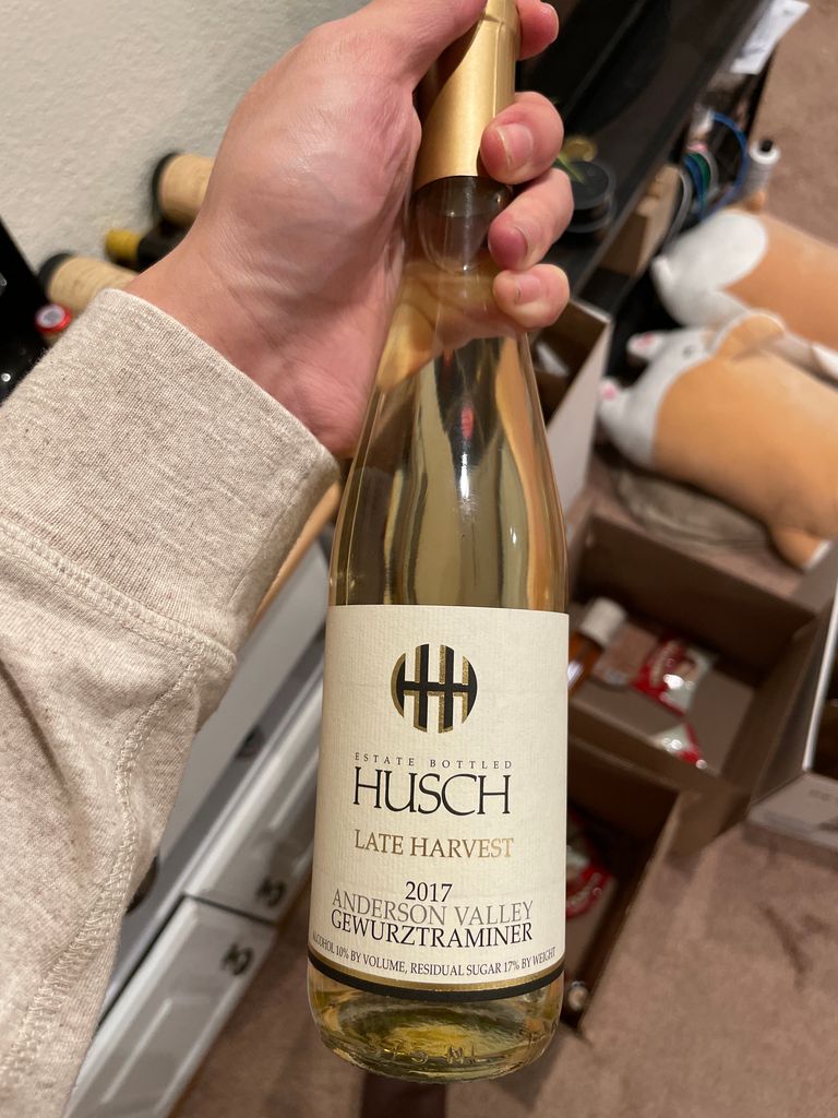 2017 Husch Vineyards Gewürztraminer Late Harvest - CellarTracker