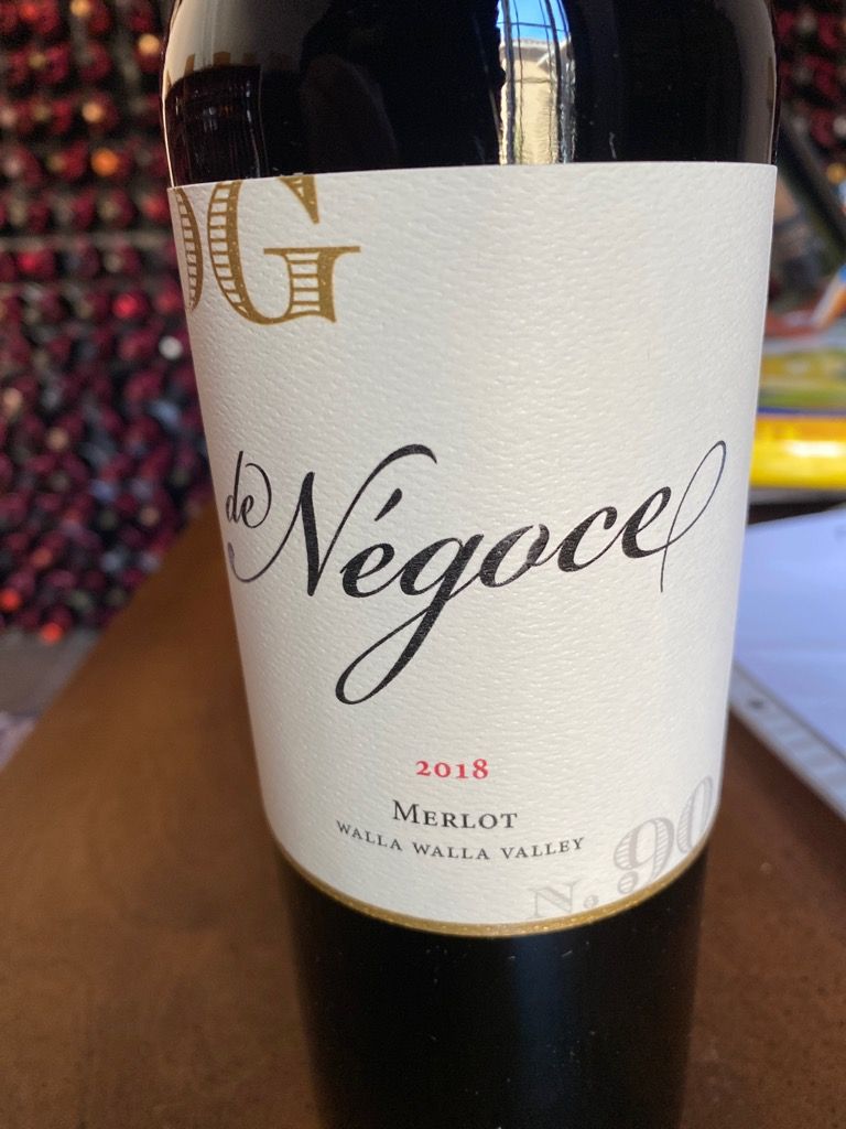 2018 de Négoce Merlot OG N.90, USA, Washington, Columbia Valley, Walla ...