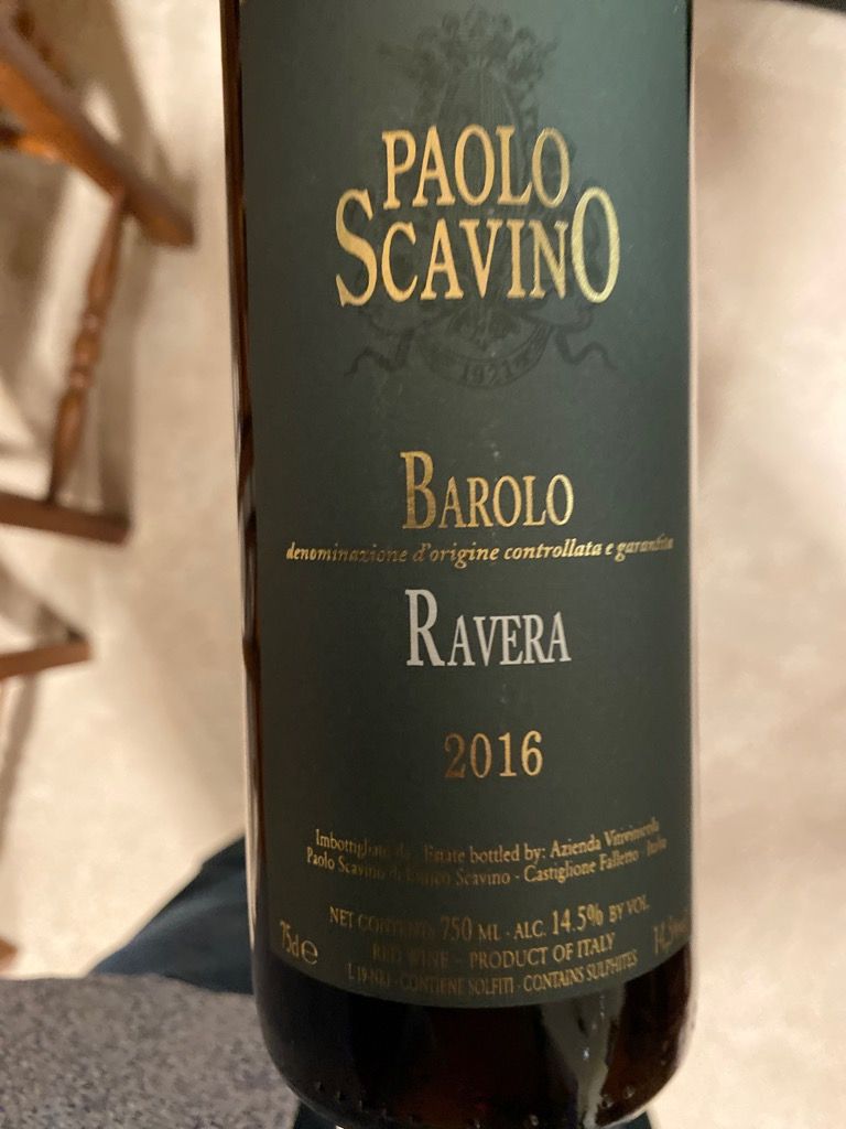 2016 Paolo Scavino Barolo Ravera, Italy, Piedmont, Langhe, Barolo ...