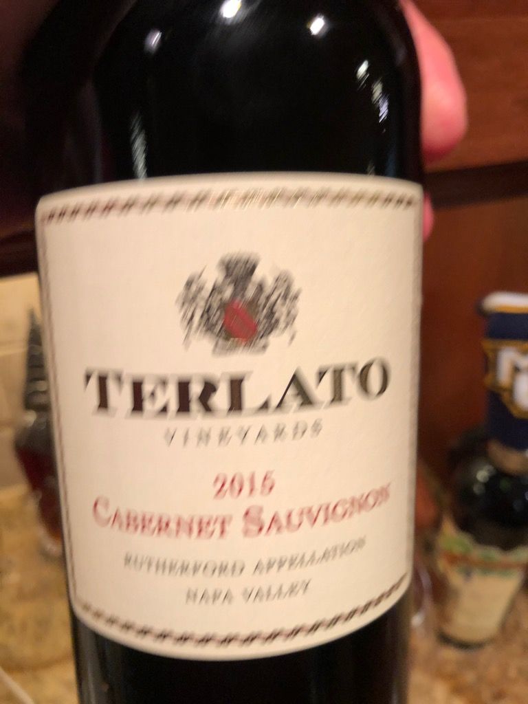 2015 Terlato Vineyards Cabernet Sauvignon Rutherford, USA, California ...