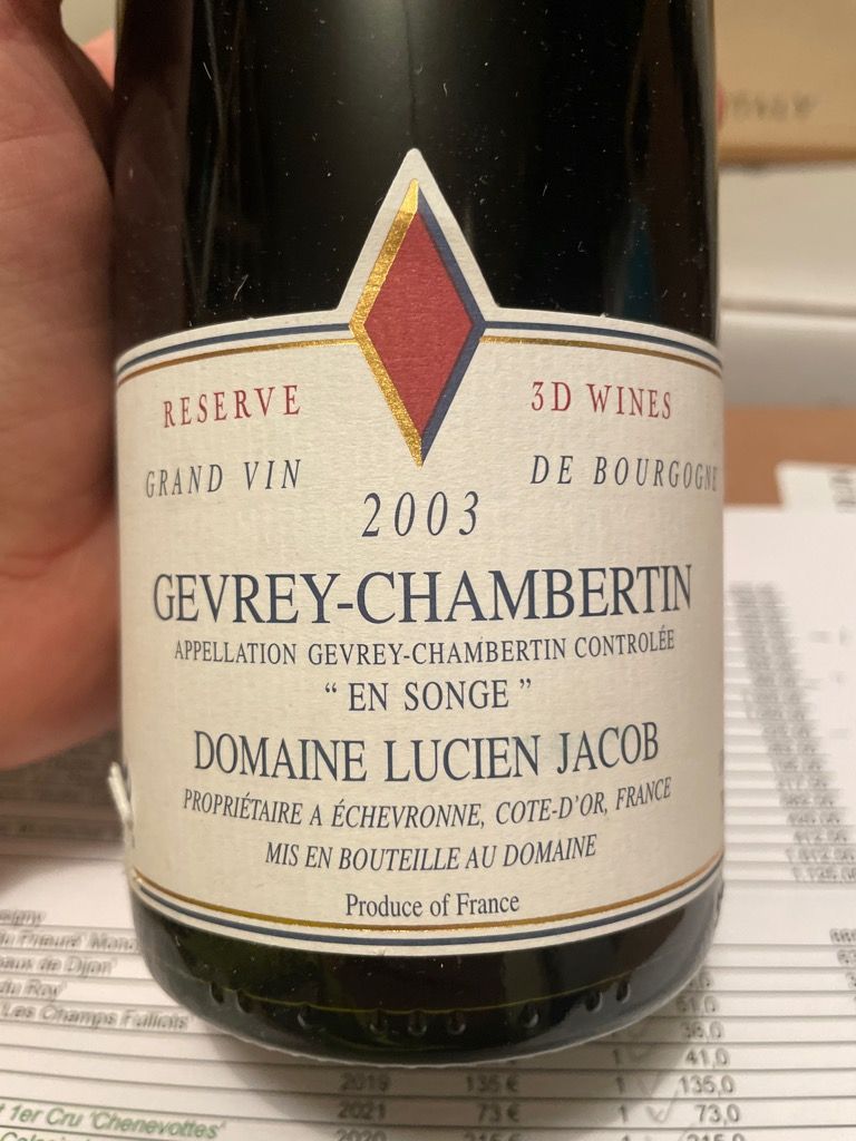 2021 Domaine Lucien Jacob Gevrey-Chambertin - CellarTracker