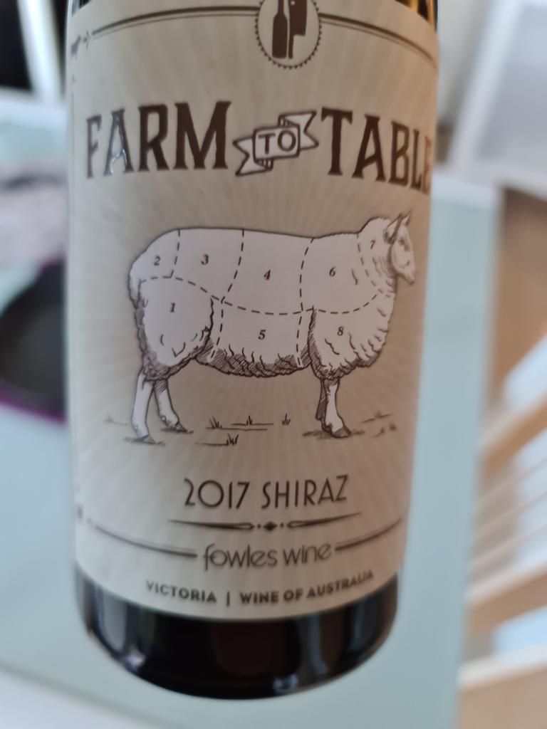 farm to table 2017 shiraz