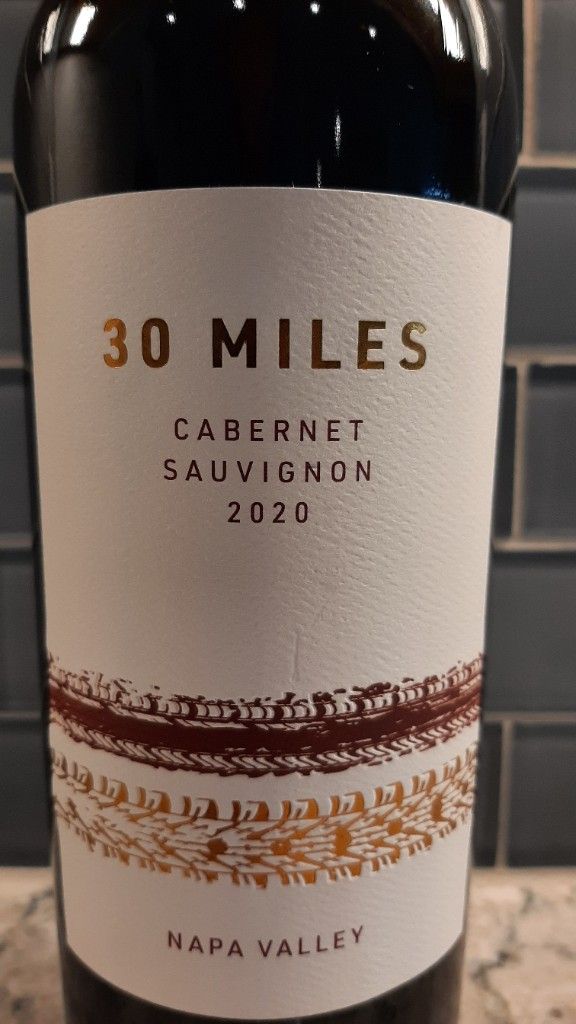 2020 30 miles Sauvignon, USA, California, Napa Valley CellarTracker