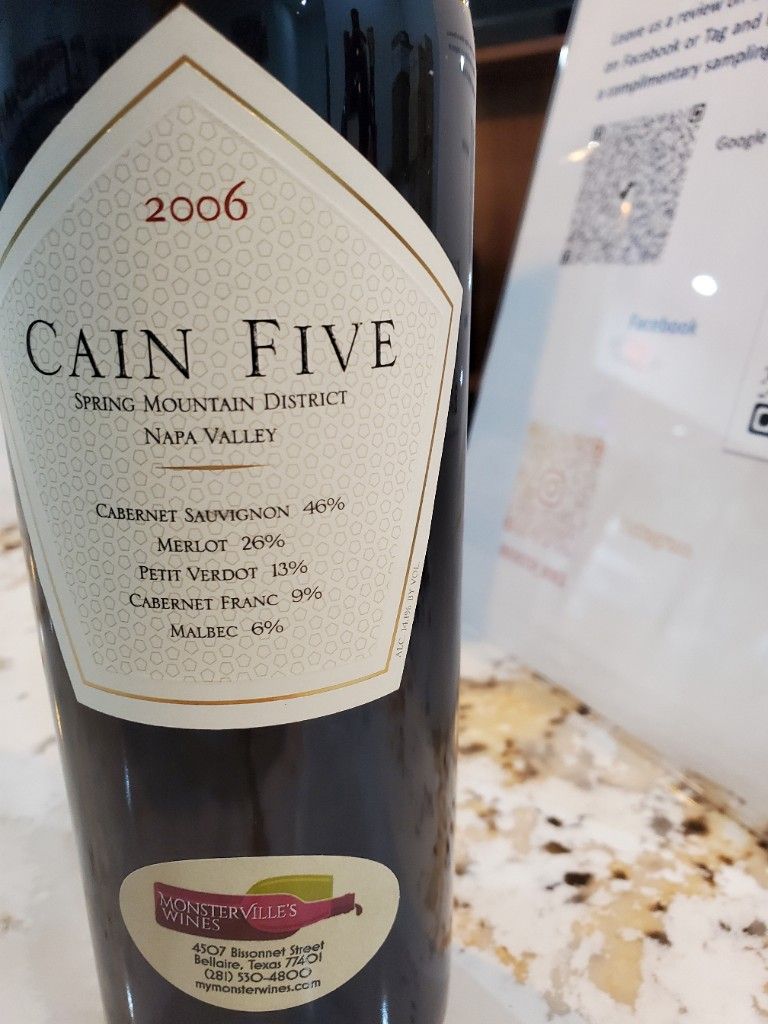 2006 Cain Vineyard & Winery Cain Five - CellarTracker