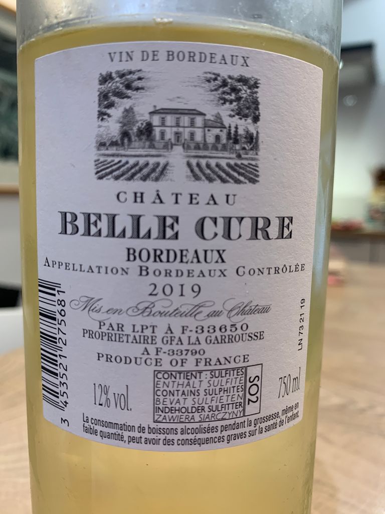 2019 Château Belle Cure Blanc - CellarTracker