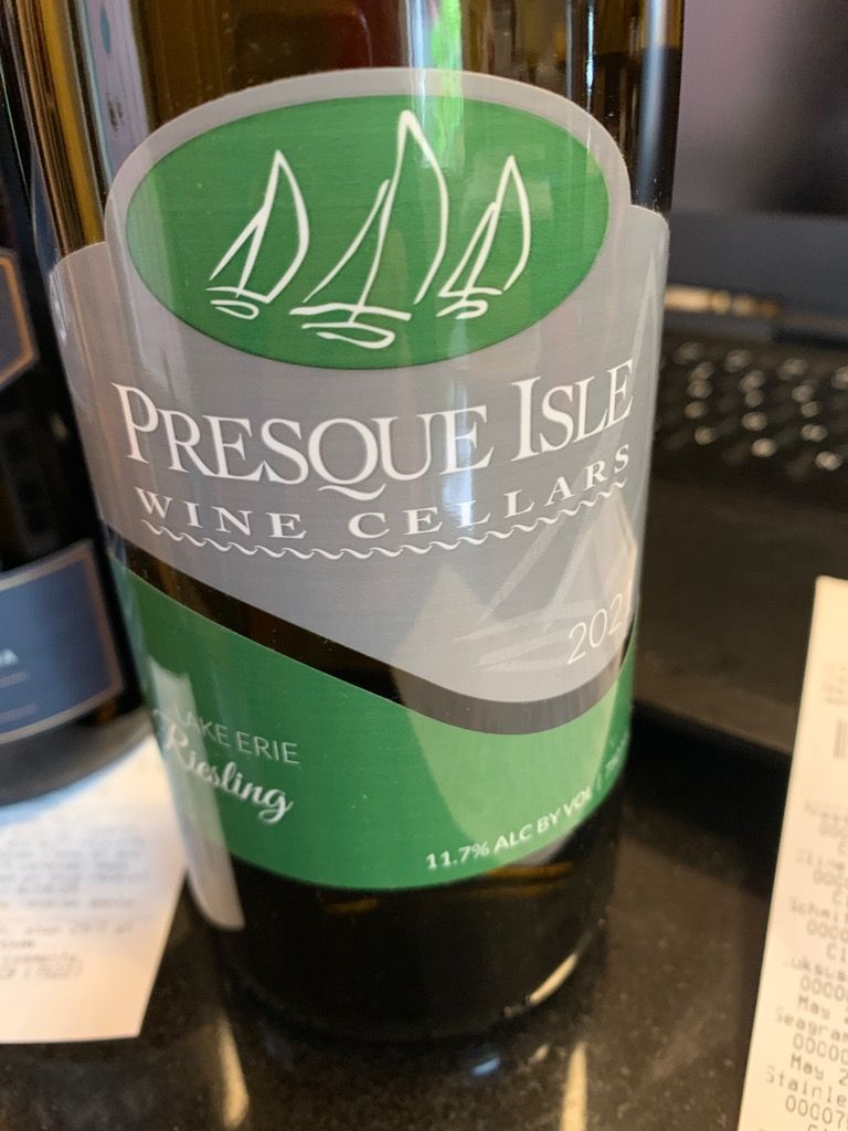 2021 Presque Isle Wine Cellars Riesling, USA, Pennsylvania, Lake Erie CellarTracker