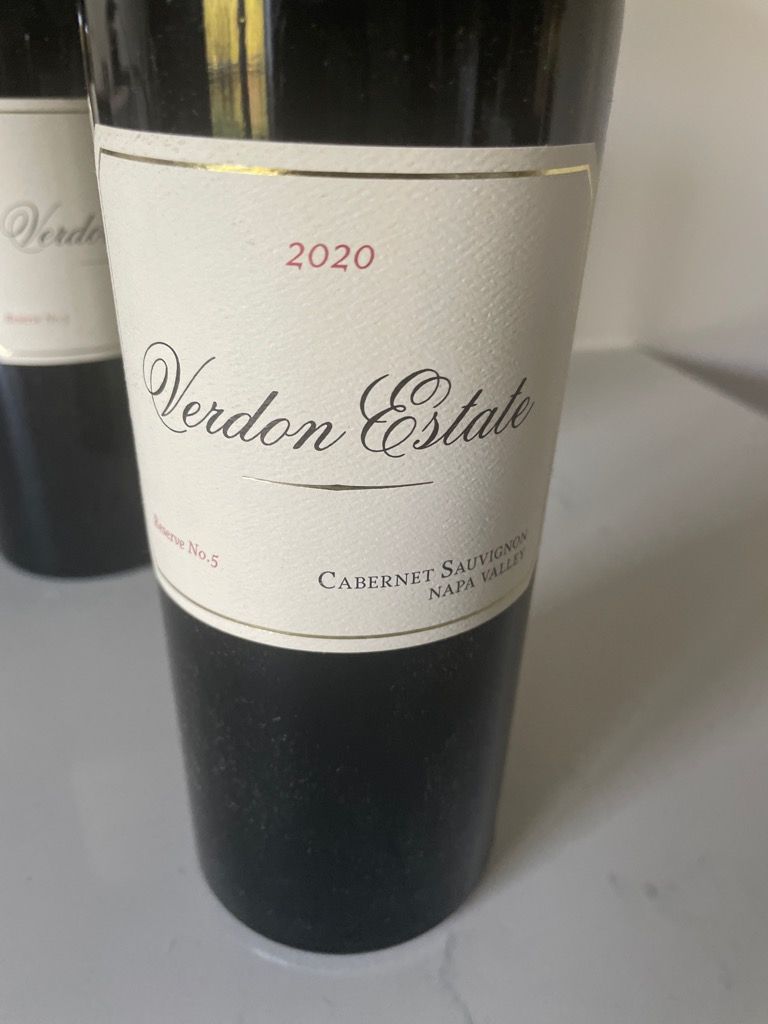 2020 Verdon Estate Sauvignon Reserve No. 5, USA, California
