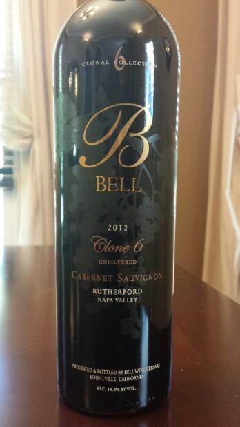 2012 Bell Wine Cellars Cabernet Sauvignon Clone 6, USA, California