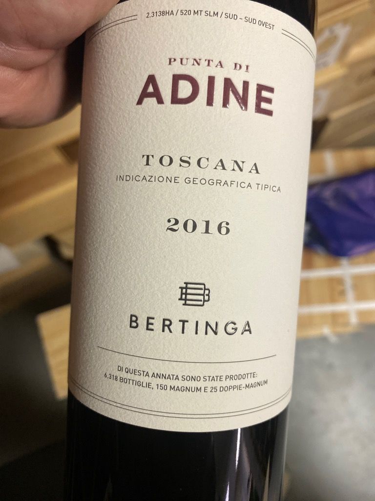 Bertinga - Punta di Adine Toscana 2016 - Varmax Liquor Pantry