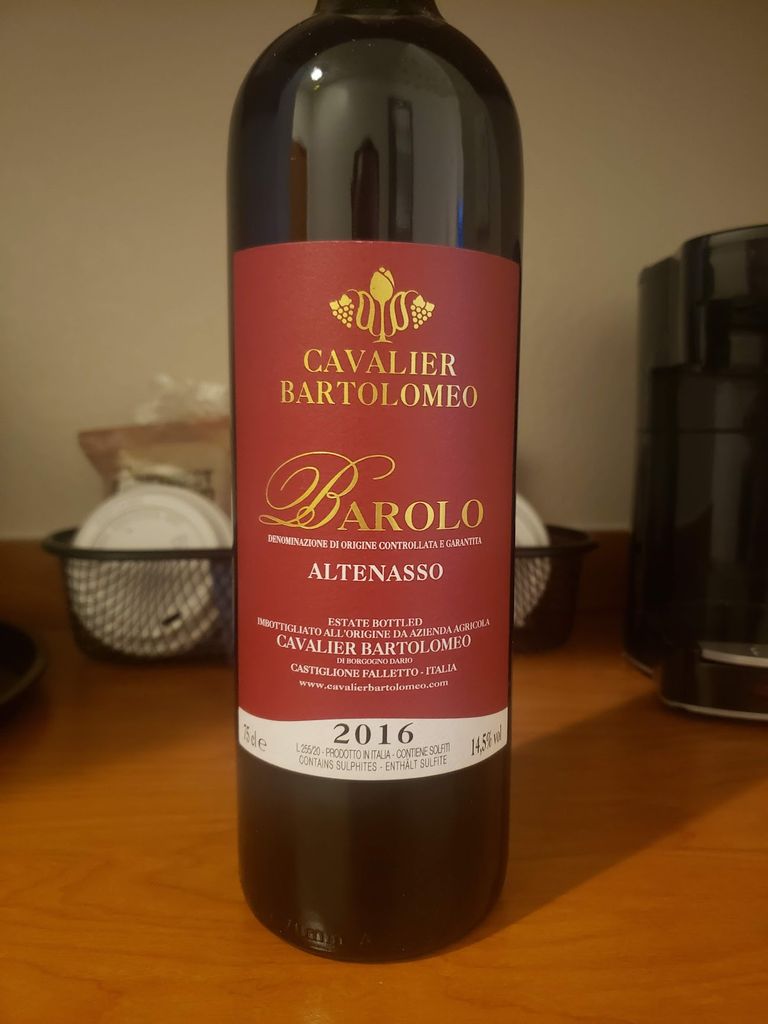 アッコマッソ　バローロ2016 2016 Cavalier Bartolomeo Barolo Altenasso - CellarTracker