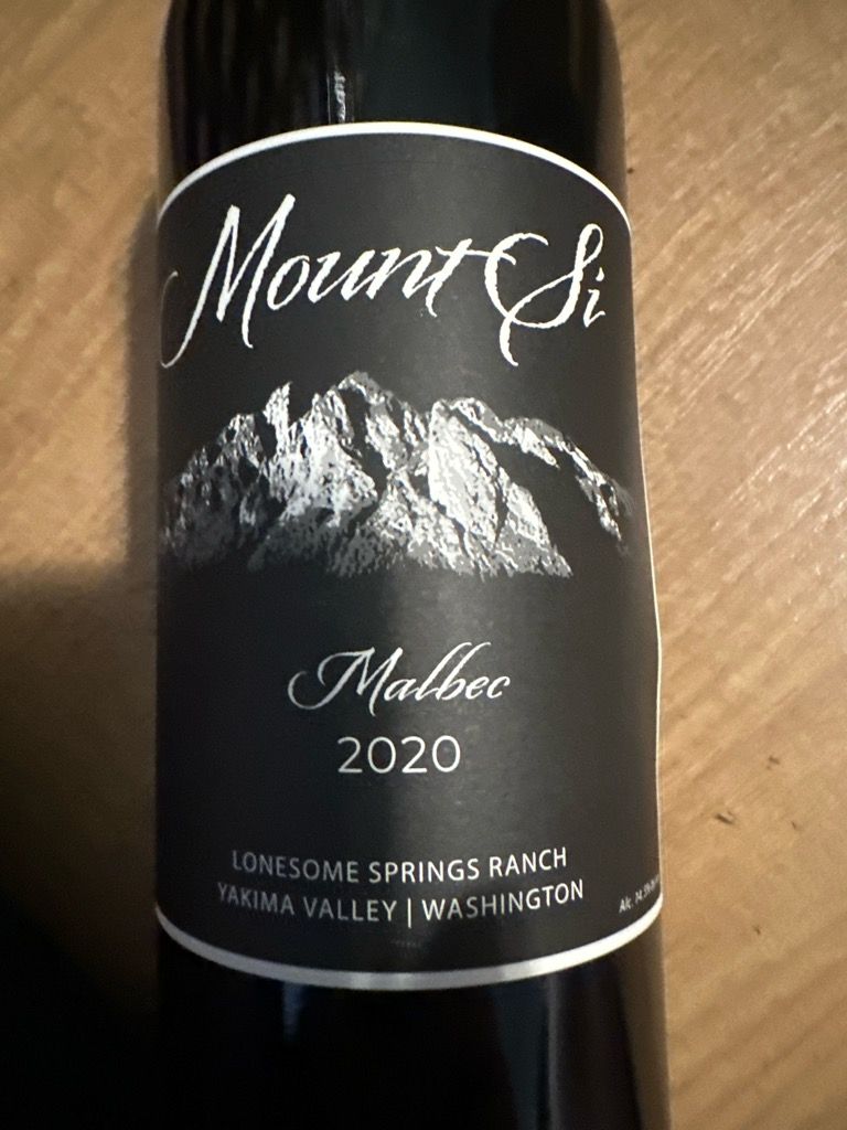 2022 Mount Si Winery Malbec Lonesome Springs Ranch, USA, Washington ...