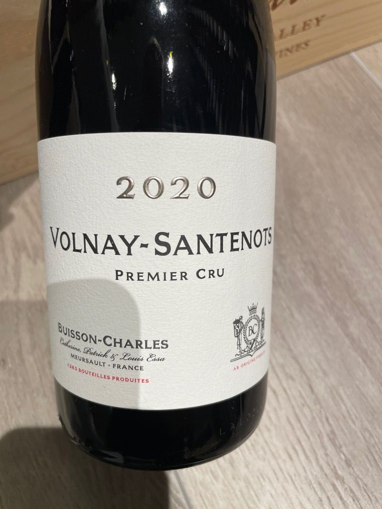 2020 Buisson-Charles Volnay 1er Cru Santenots, France, Burgundy, Côte ...