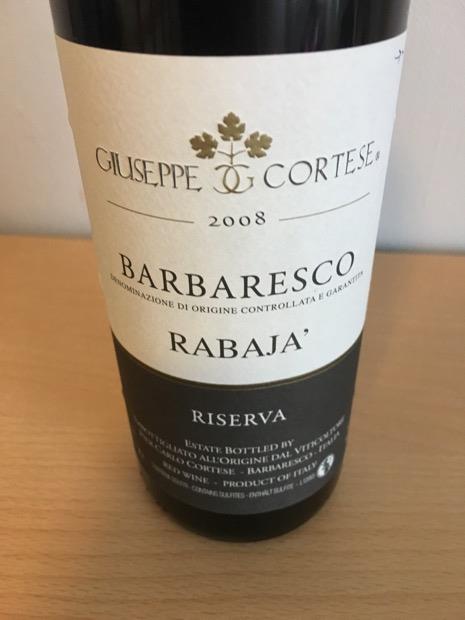 2008 Giuseppe Cortese Barbaresco Riserva Rabajà - CellarTracker