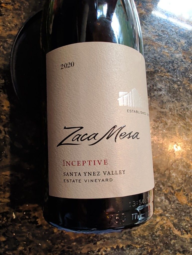 2020 Zaca Mesa Inceptive Estate Vineyard - CellarTracker