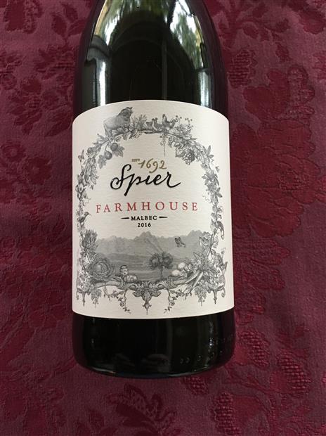 2016 Spier Malbec Farmhouse South Africa Coastal Region CellarTracker