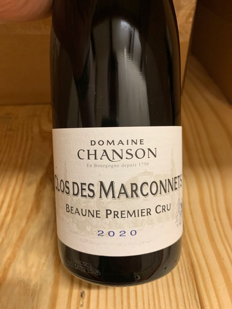 2020 Domaine Chanson Beaune 1er Cru Clos des Marconnets, France ...