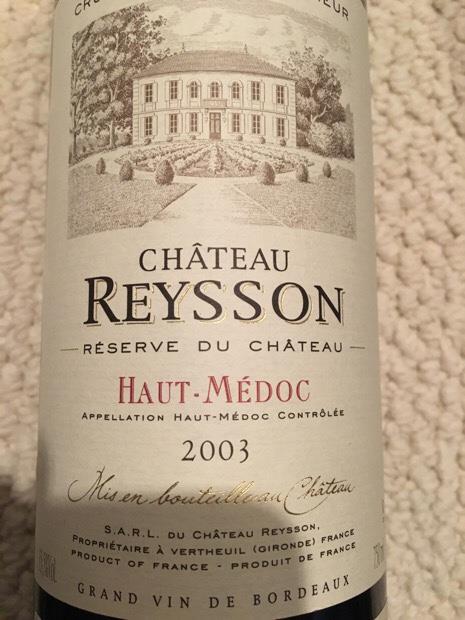 2003 Château Reysson - CellarTracker