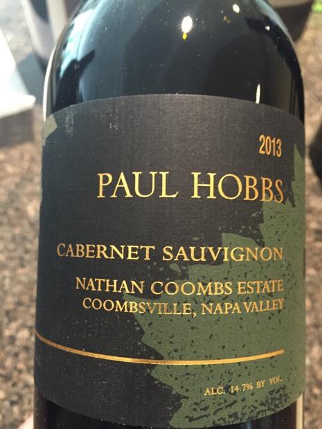2013 Paul Hobbs Cabernet Sauvignon Nathan Coombs Estate