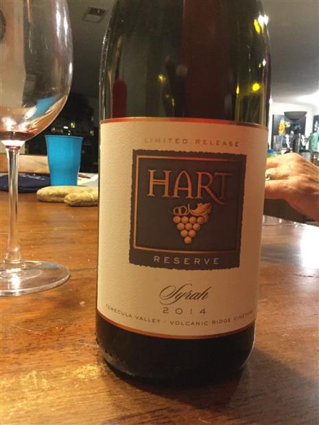 2015 Hart Winery Syrah Old Vine Reserve Volcanic Ridge Vineyard, USA ...