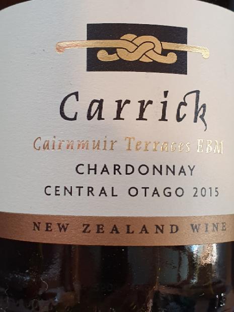 2015 Carrick Chardonnay Cairnmuir Terraces EBM, New Zealand, South ...