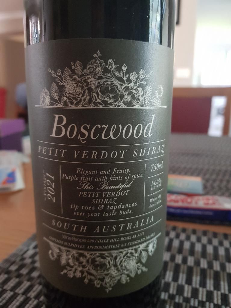 2021 Chalk Hill Wines Boscwood Petit Verdot Shiraz, Australia, South