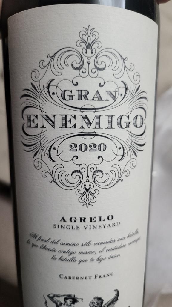Gran Enemigo Agrelo 2020 赤ワイン 750ml 2020 El Enemigo Cabernet Franc Gran Enemigo Agrelo - CellarTracker