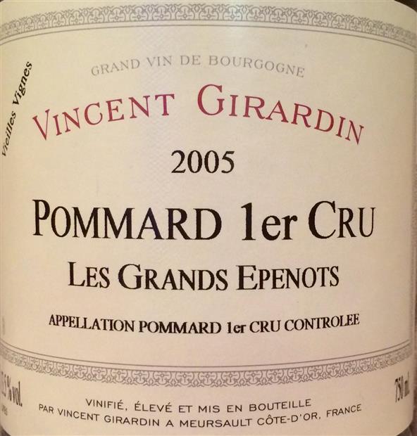 2005 Domaine / Maison Vincent Girardin Pommard 1er Cru Les Grands