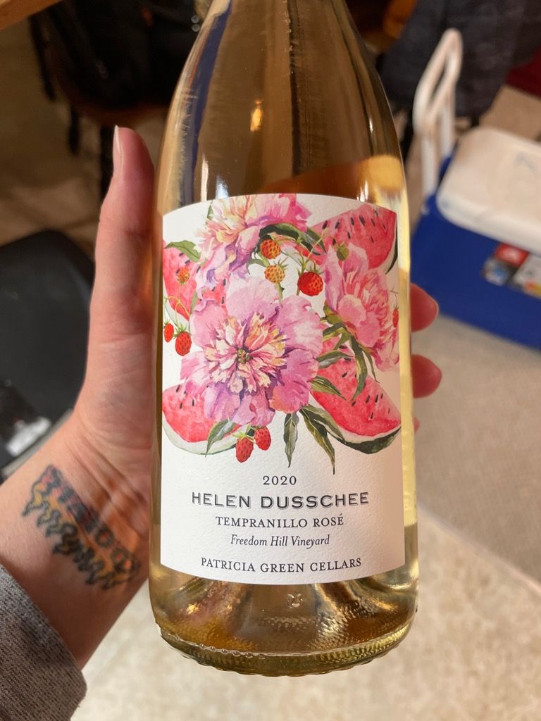 2020 Patricia Green Cellars Tempranillo Rosé Helen Dusschee Freedom ...