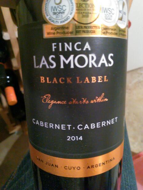 2014 Finca Las Moras Cabernet-Cabernet Black Label, Argentina, San Juan ...