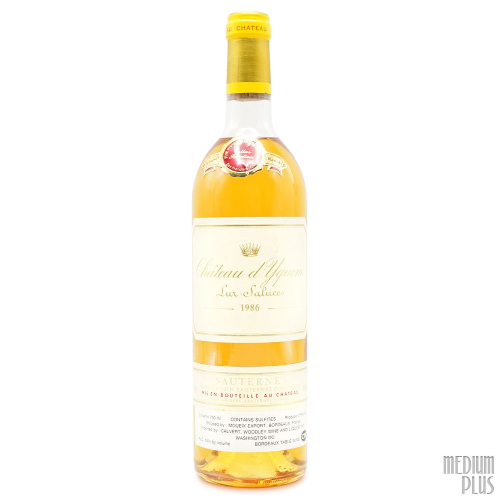 Château d'Yquem 1986 希少 1986 Château d'Yquem - CellarTracker