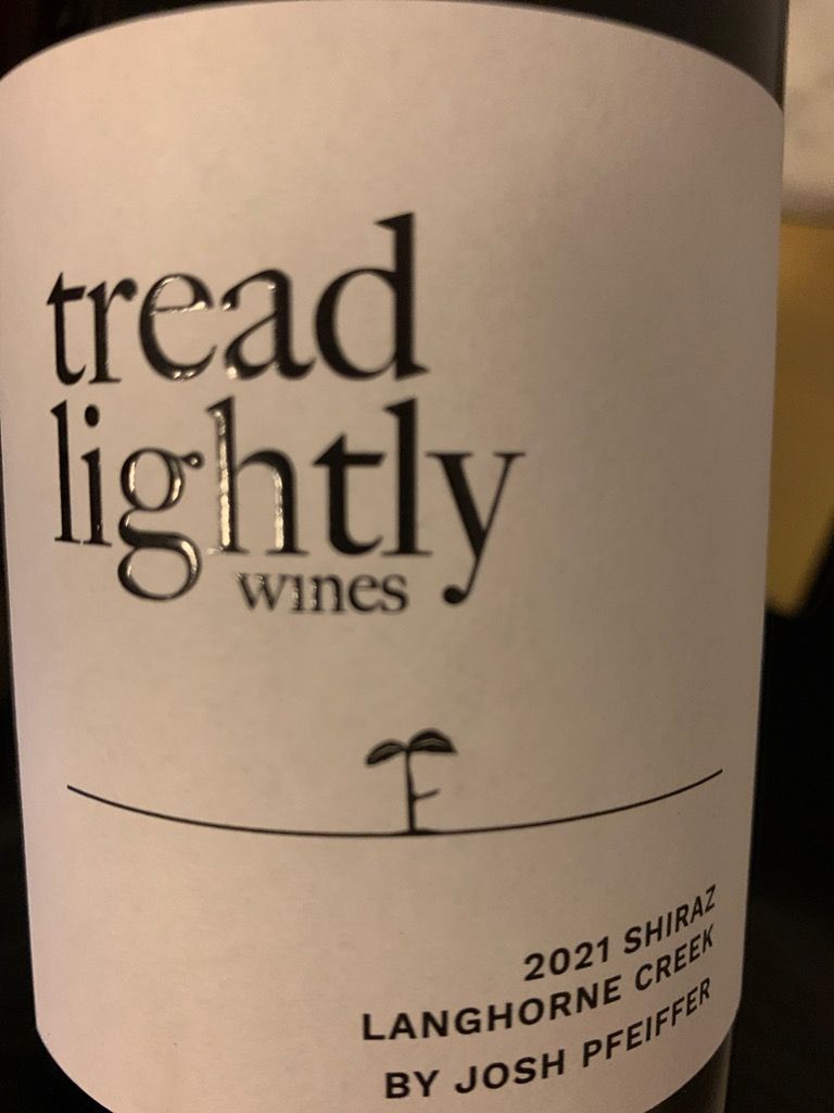 2021 Tread Lightly Wines Shiraz Langhorne Creek, Australia, South