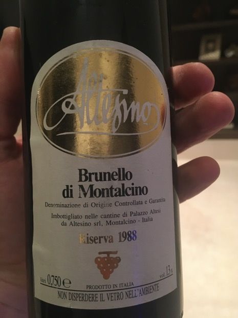 1988 Altesino Brunello di Montalcino Riserva, Italy, Tuscany ...