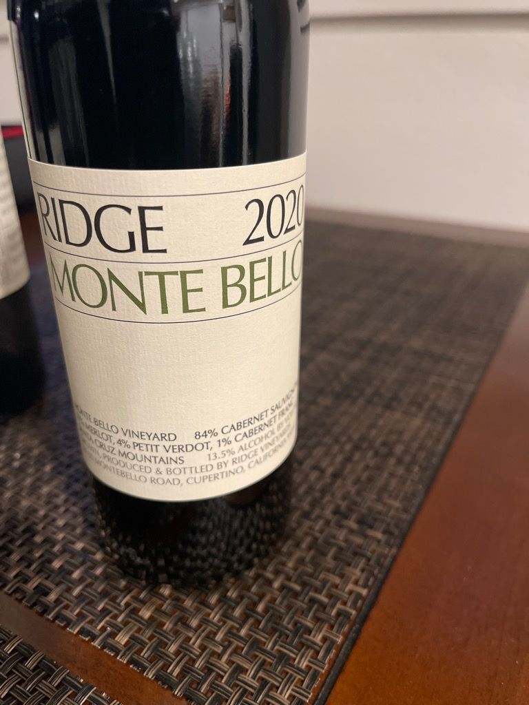 2020 Ridge Monte Bello - CellarTracker