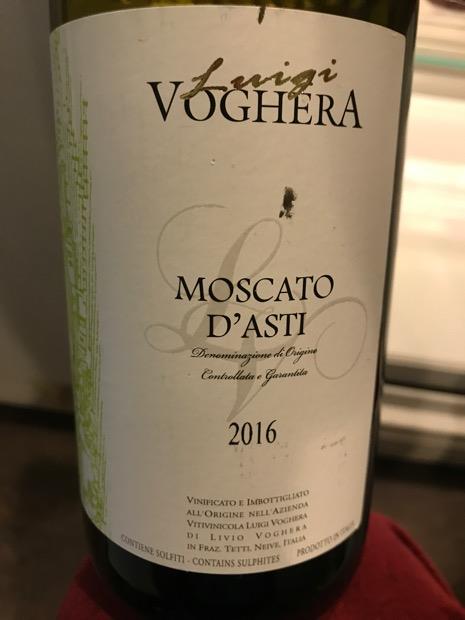 2016 Luigi Voghera Moscato d'Asti, Italy, Piedmont, Asti, Moscato d ...