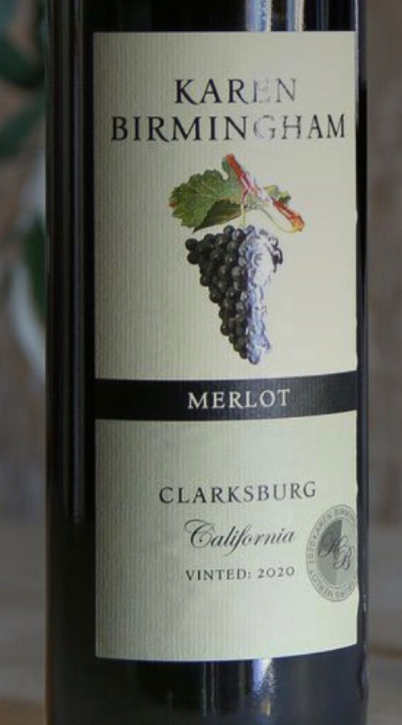 2020 Karen Birmingham Merlot Clarksburg, USA, California, Central